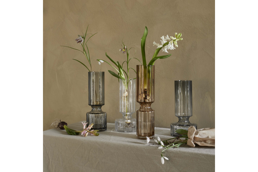 Vase Hyacint Smoked Pearl
