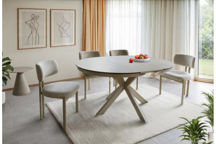 Ceramic Dining Table Aalborg Sand Ceramic Dining Table Aalborg Sand
