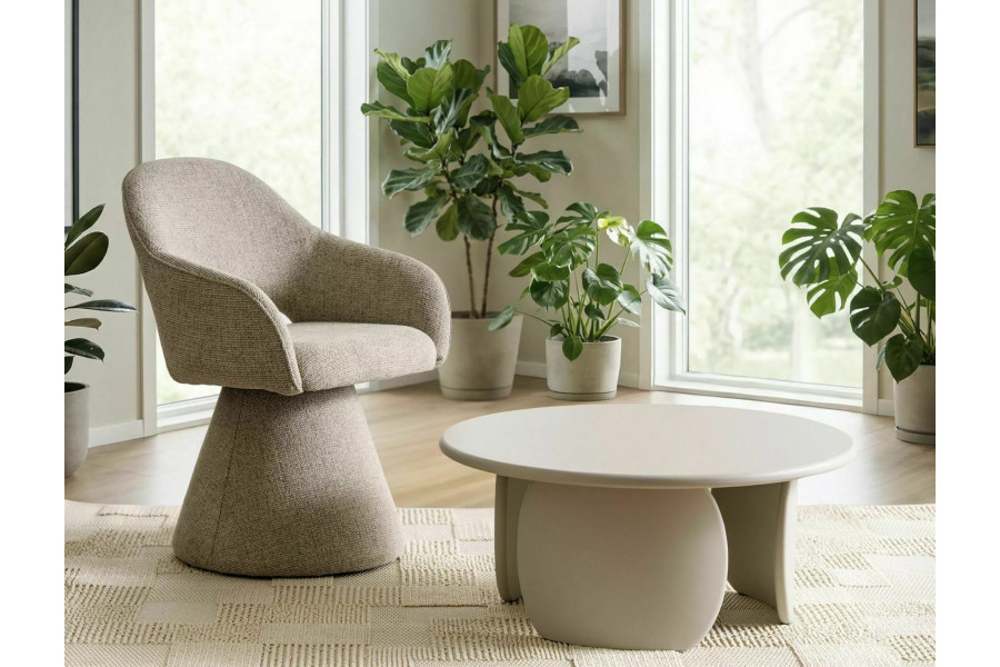 Coffee table Ø80 Hamar BEIGE Coffee table Ø80 Hamar BEIGE
