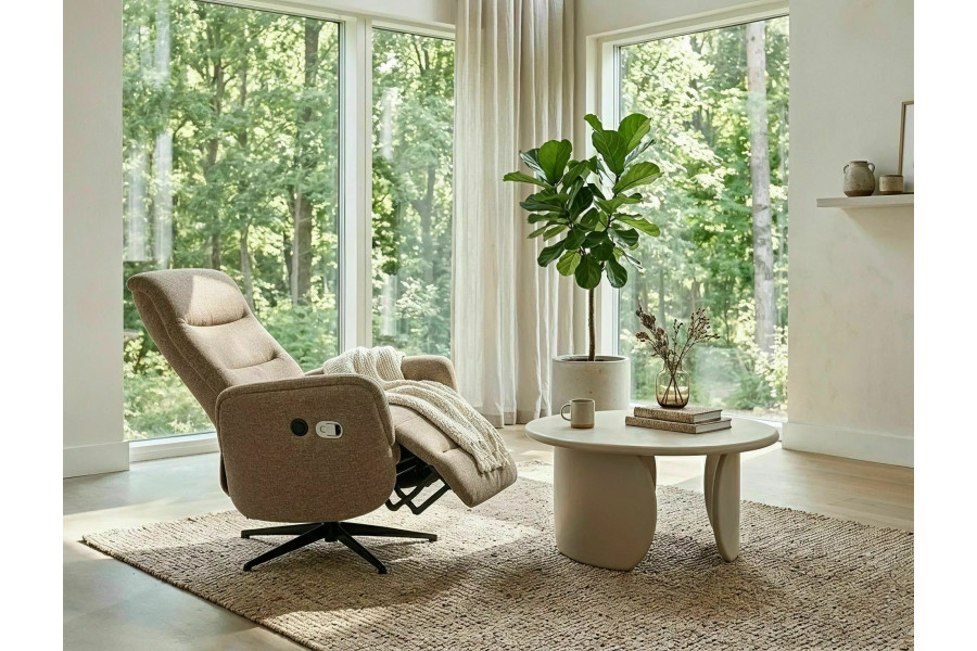 Coffee table Ø80 Hamar DARK BEIGE Coffee table Ø80 Hamar DARK BEIGE