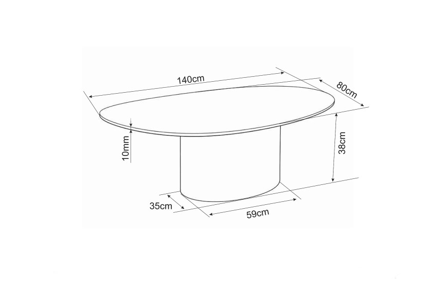 Ceramic coffee table Narvik BLACK Ceramic coffee table Narvik BLACK