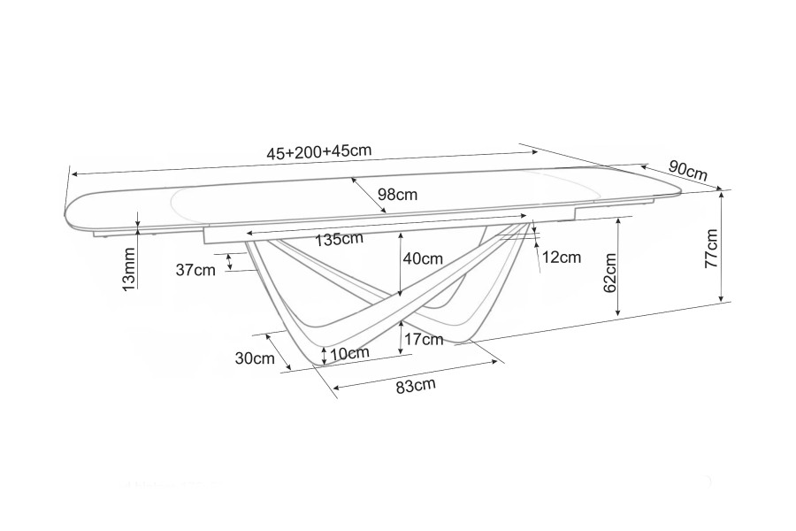 Extendable dining table Oslo Grand Extendable dining table Oslo Grand