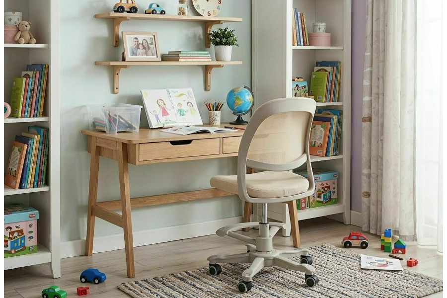 Q-027 Beige grozāmais krēsls
