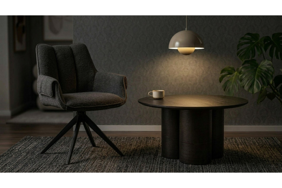 Coffee table Ø80 Røros ANTHRACITE