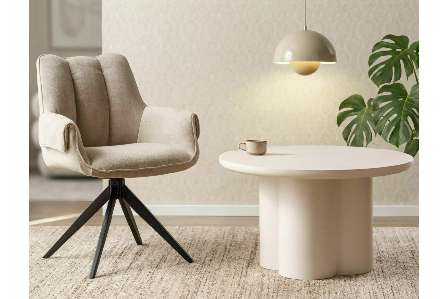 Coffee table Ø80 Røros ECRU Coffee table Ø80 Røros ECRU