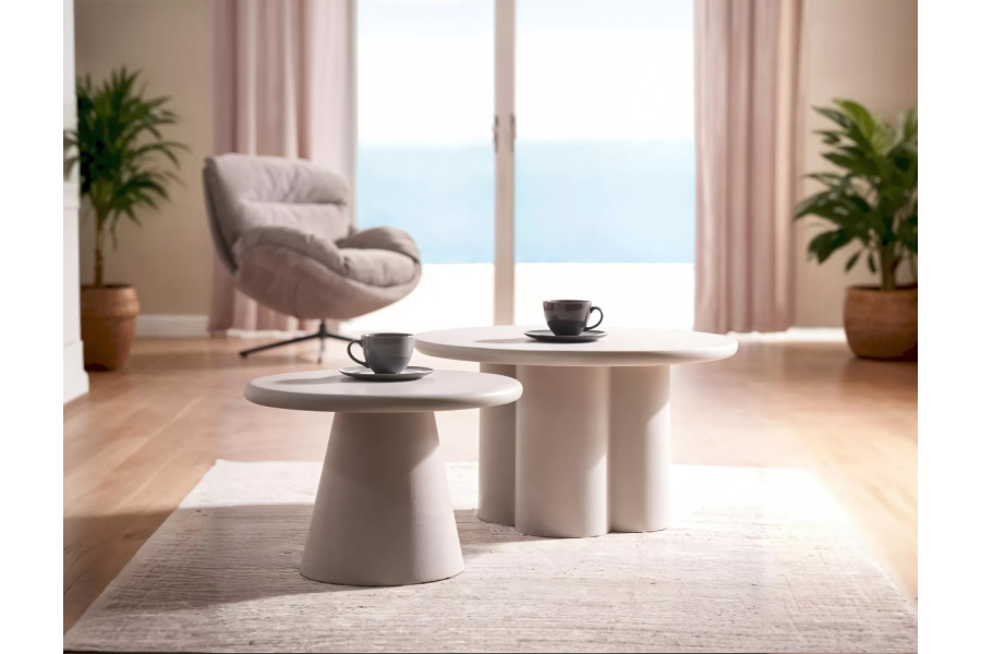 Coffee table Ø80 Røros LIGHT GREY Coffee table Ø80 Røros LIGHT GREY
