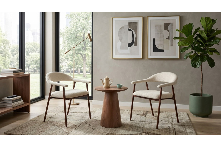 Coffee table Ø45 Vik WALNUT