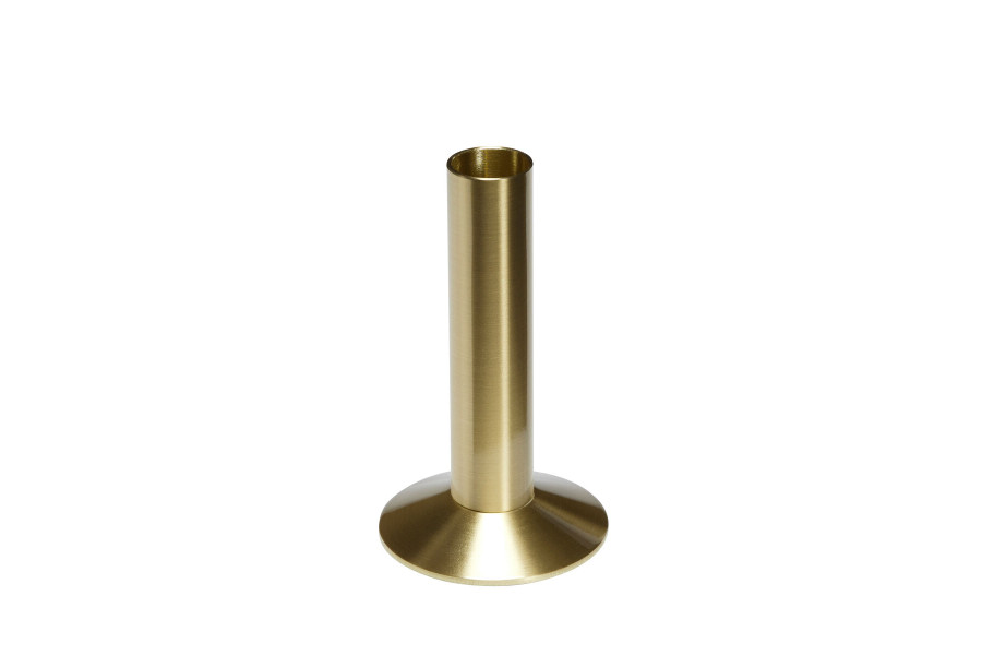 Sleek Candleholder Brass