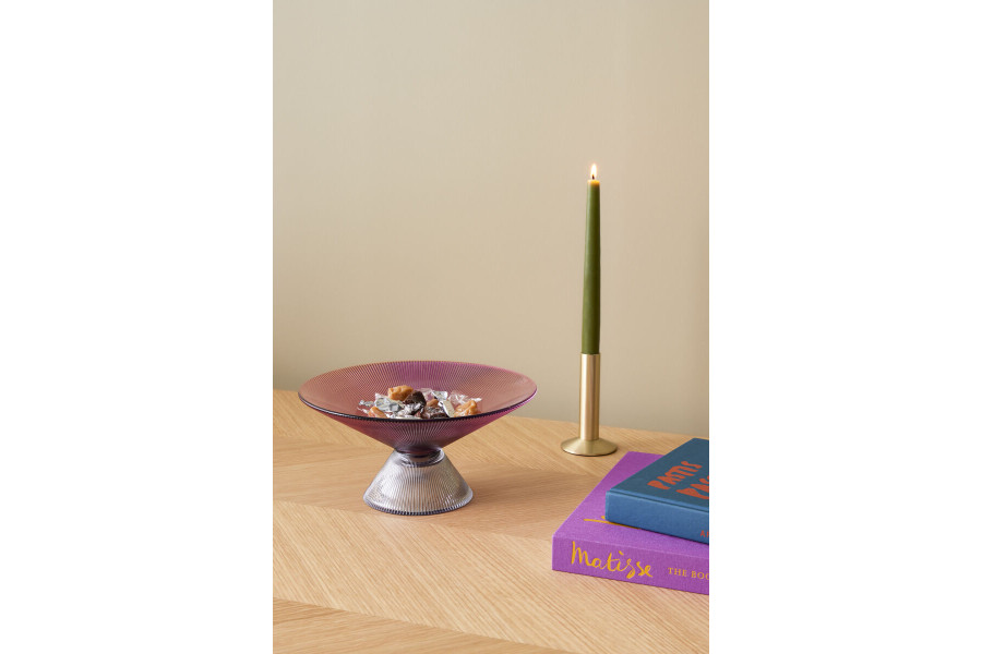Sleek Candleholder Brass