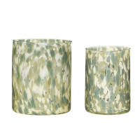 Luce Candleholders Green (set of 2)