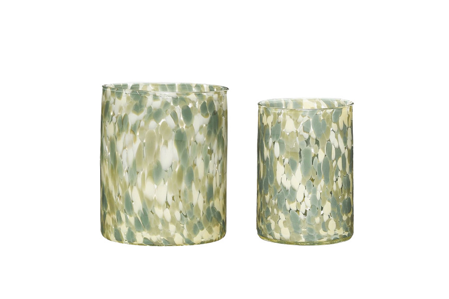 Luce Candleholders Green (set of 2)