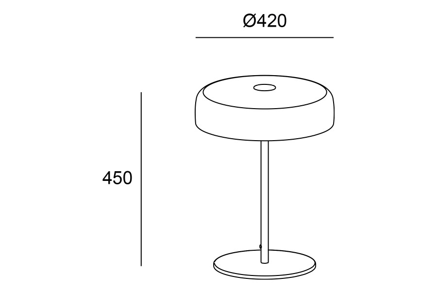 Table lamp LEVELS BLACK 420
