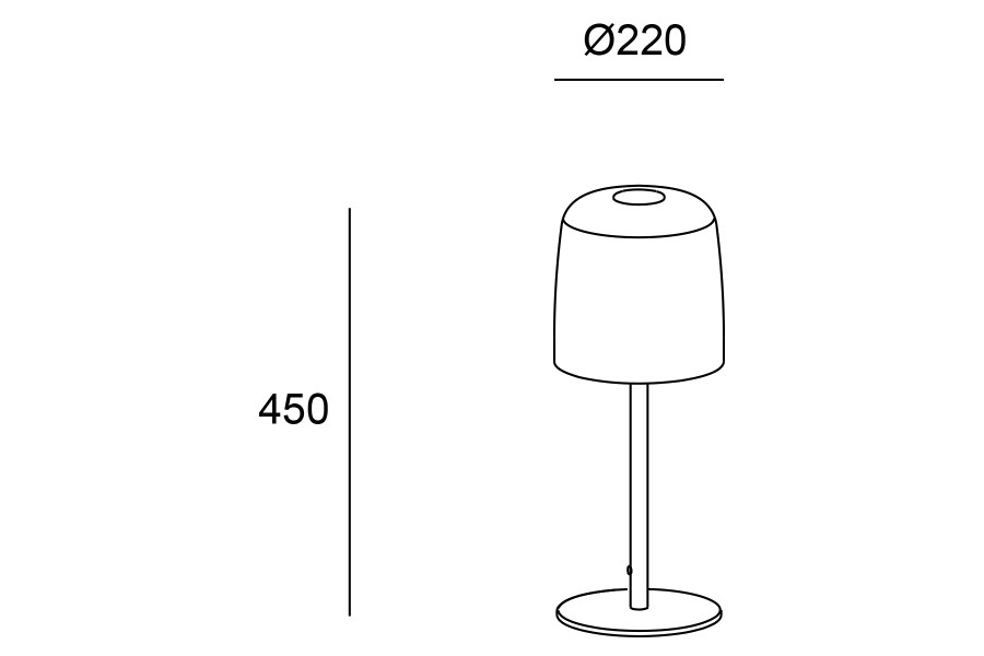 Table lamp LEVELS AMBER