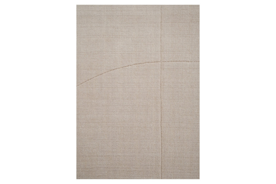 Rug Geometric Maze Beige