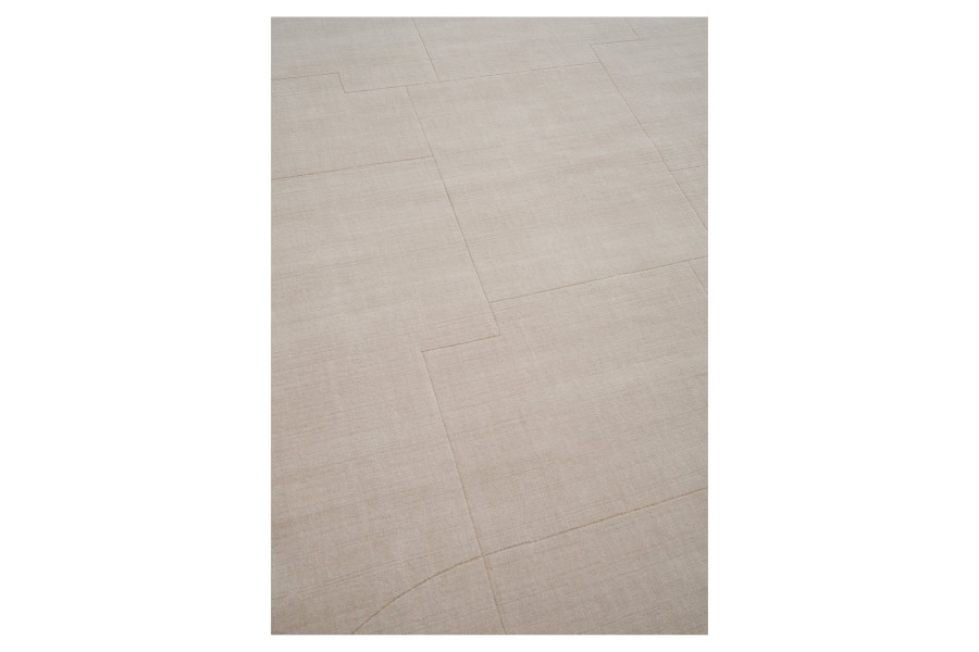 Rug Geometric Maze Beige