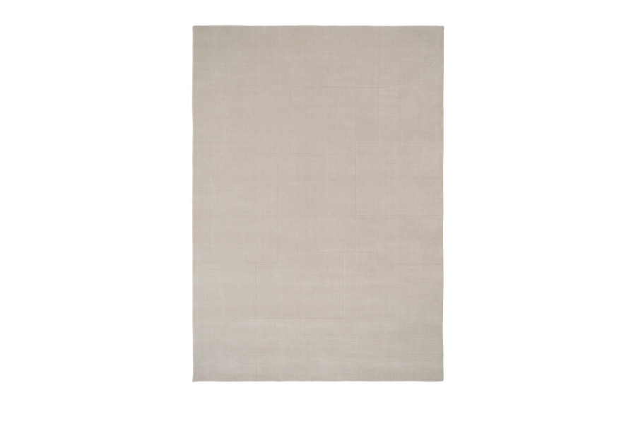 Rug Geometric Maze Beige