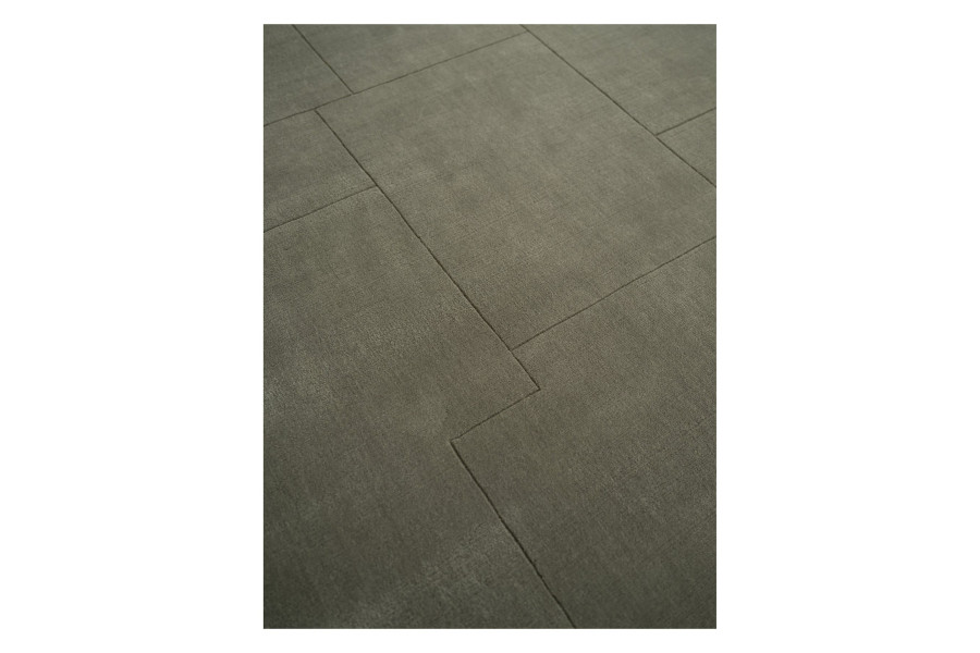 Rug Geometric Maze Moss