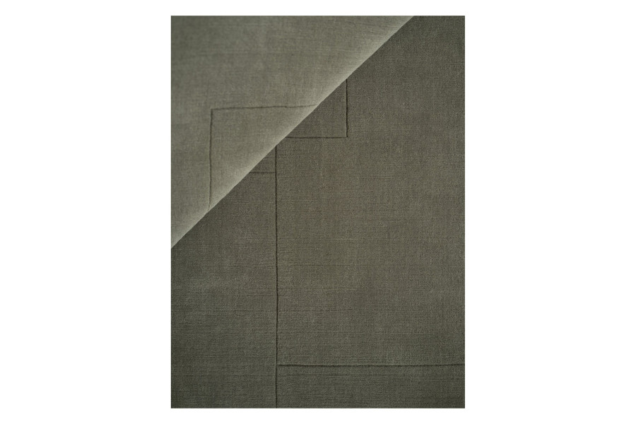 Rug Geometric Maze Moss