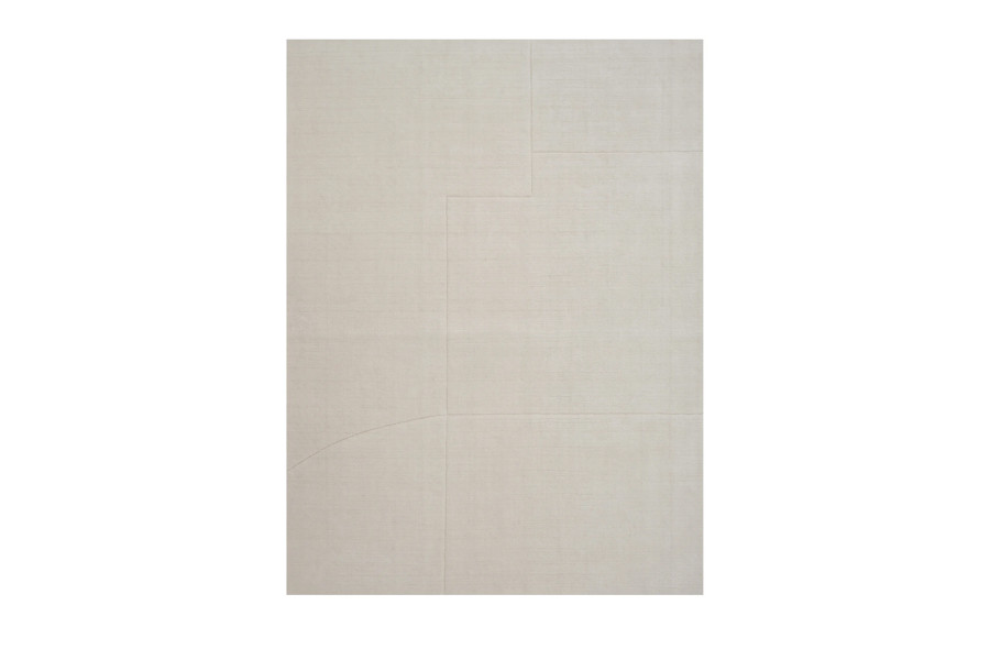 Rug Geometric Maze White