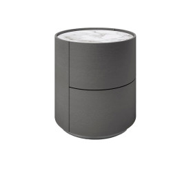 Nightstand with plinth and two drawers DEDALO
