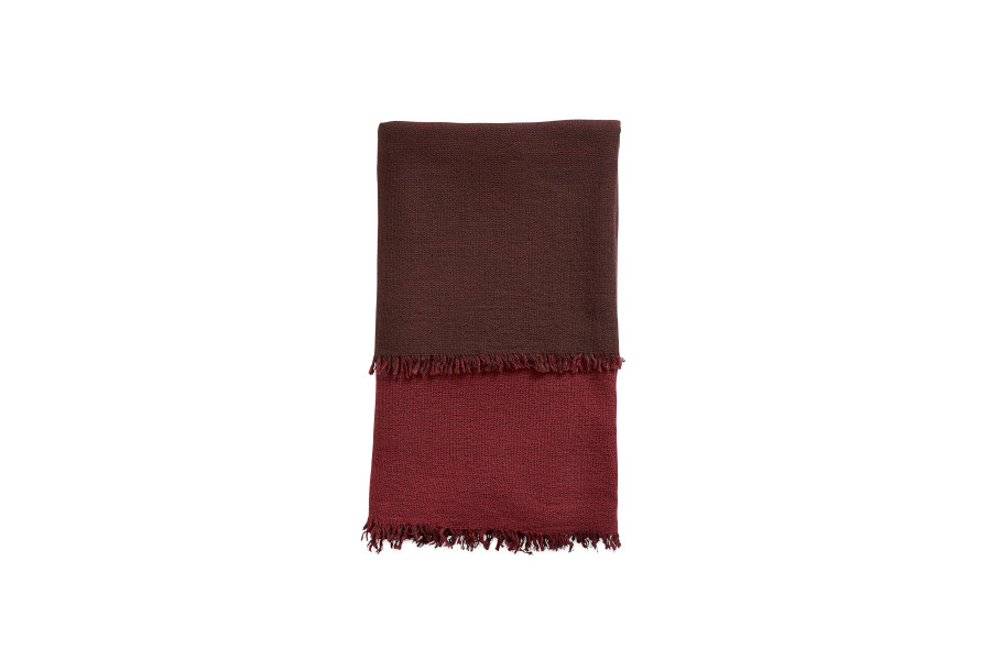 Blanket DOUBLE - INDIAN RED/CHESTNUT BROWN