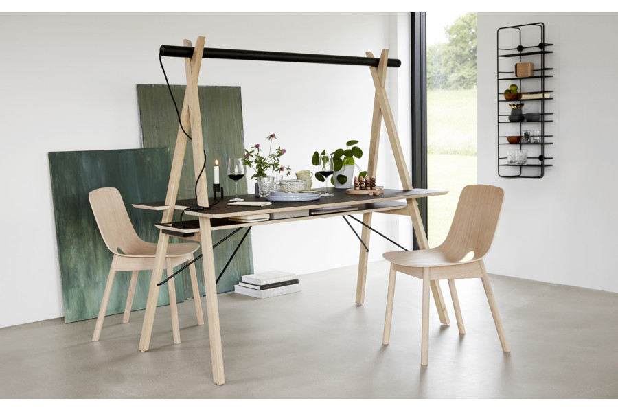 MONO DINING CHAIR WHITE PIGMENTED OAK